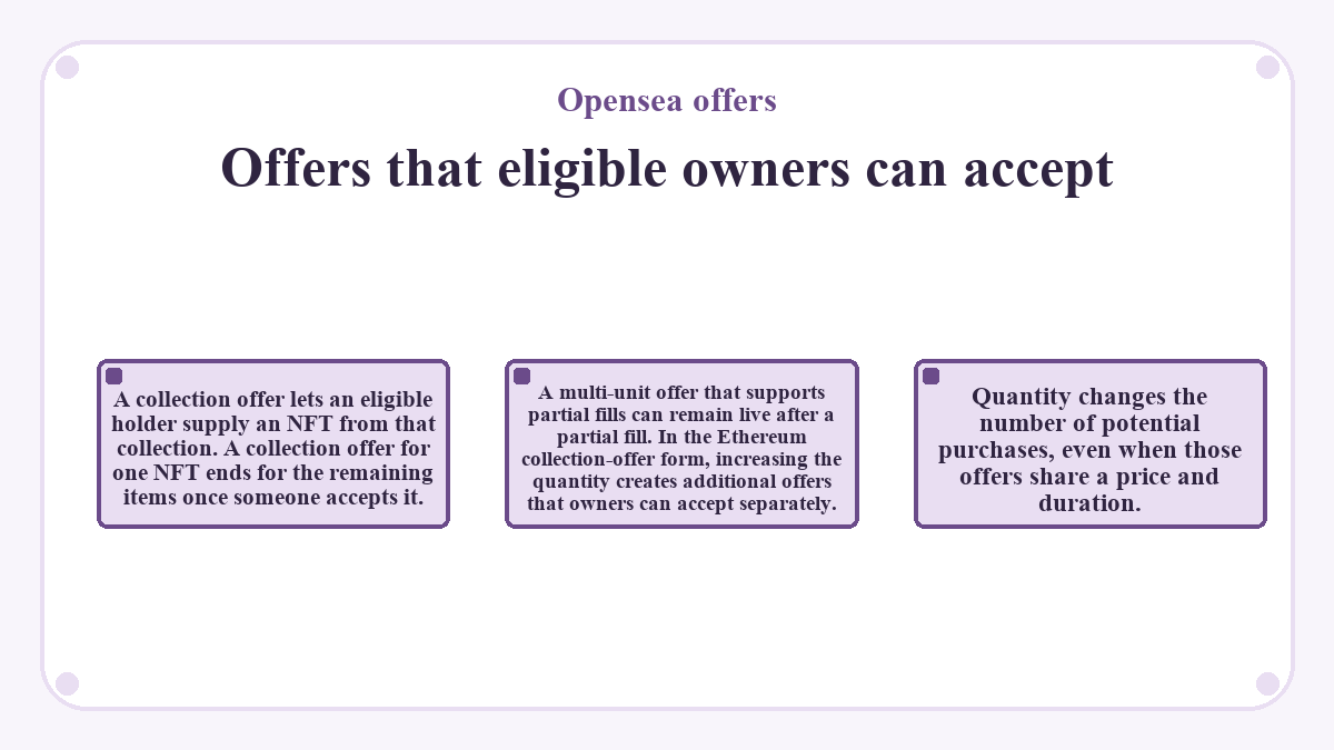 Illustration: Offers that eligible owners can accept (Opensea offers)
